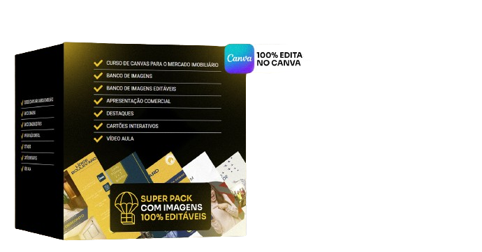 Super pacote 100% editável CANVA para imóveis - BÔNUS 5X1